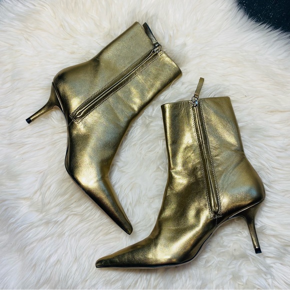 ZARA METALLIC ANKLE BOOTIES - Picture 6 of 6
